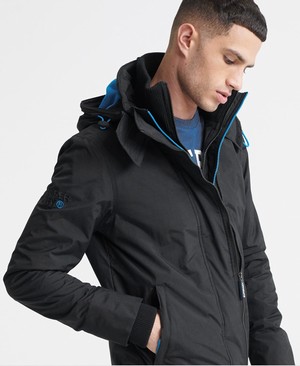 Superdry Pop Cipzár Arctic Hooded SD-Windcheater Férfi Kabát Fekete | MKBOS8457